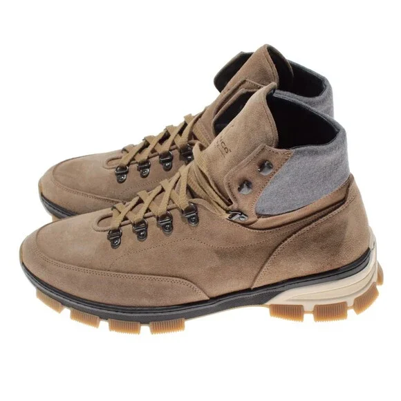 Di Bianco NWB Livigno Suede Hiking Boots Size 43.5 US 10.5 Fontanella Oslo Brown